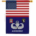 Guarderia 28 x 40 in. US Airborne House Flag with Armed Forces Army Double-Sided Vertical Flags  Banner GU3877300